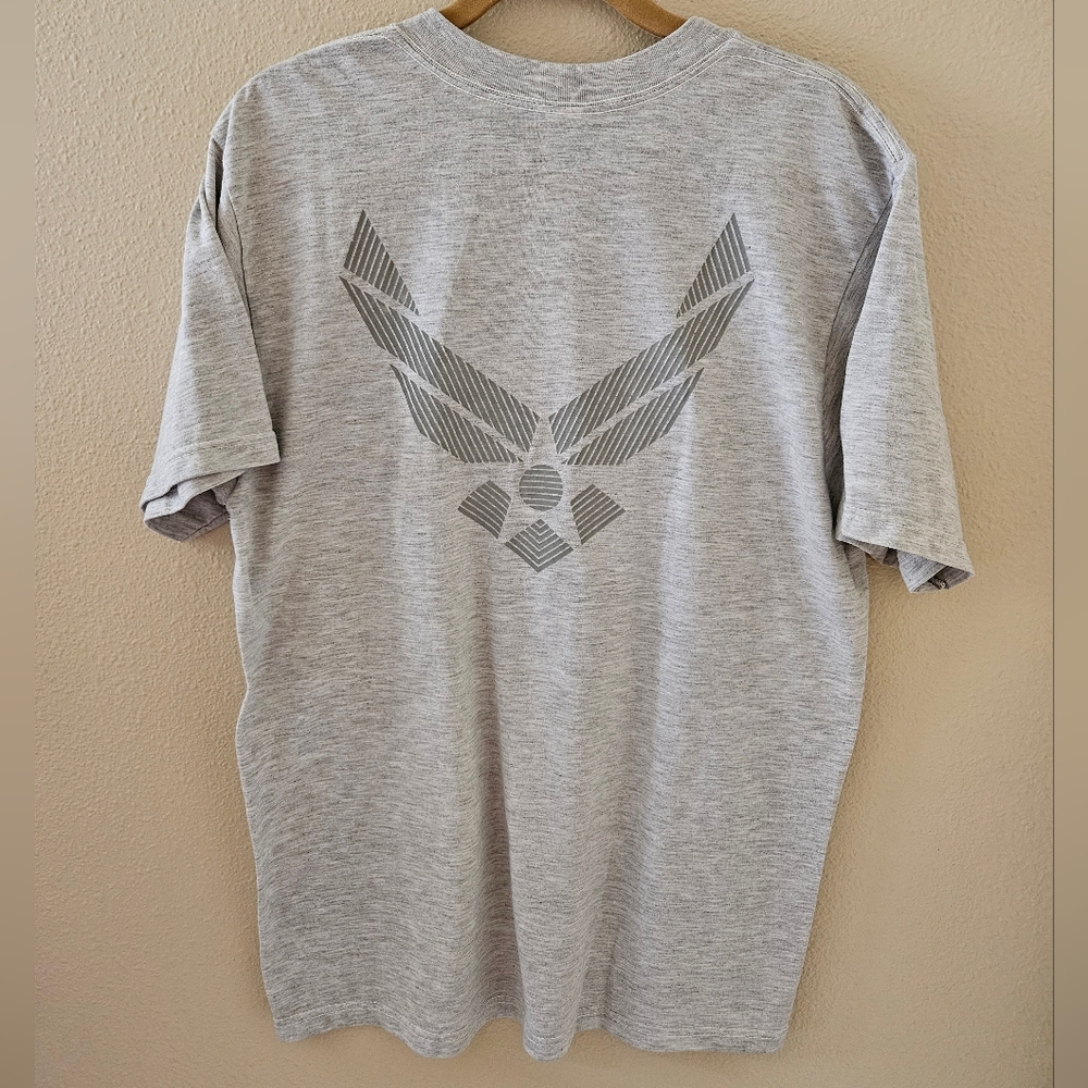 Airforce Logo short sleeve T-shirt Emblem front and back